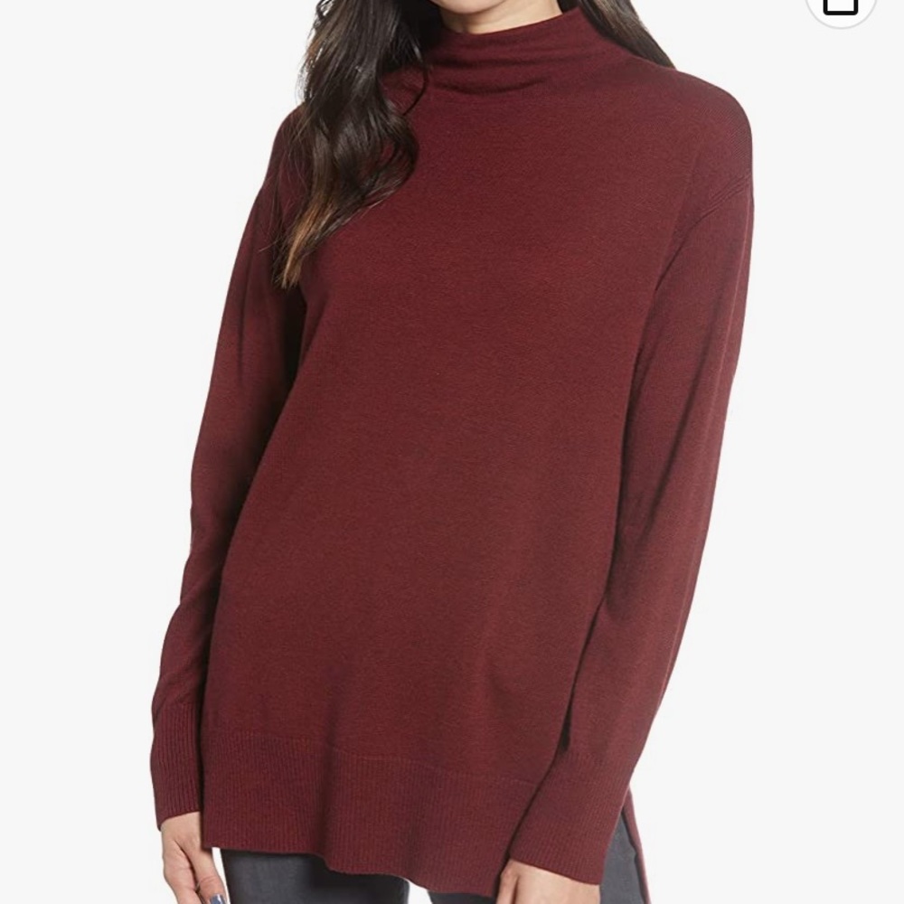 Another Love Burgundy Tunic Top